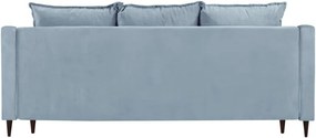Canapea extensibilă cu 3 locuri și spațiu de depozitare Mazzini Sofas Freesia, albastru deschis, 215 cm