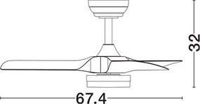 Lustra LED cu ventilator si telecomanda CAELIA