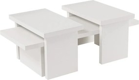 Masuta cafea SANCTUARY, alb, PAL, 110x45x30 cm