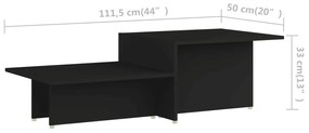 Masa de cafea, negru, 111,5x50x33 cm, lemn compozit 1, Negru