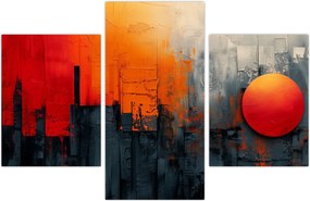 Tablou - Pictura abstractă a orașului (90x60 cm)