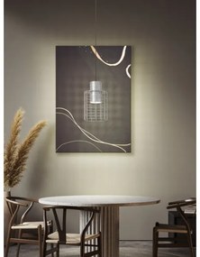 Lustră pe cablu MILLIGAN 1xE27/40W/230V d. 20 cm argintie Eglo 43647