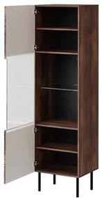 Vitrină Azanat 51 (Nuc warmia + Negru) . 1106292
