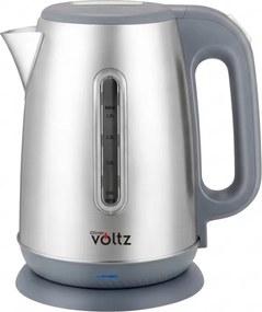 Cana electrica Oliver Voltz OV51230AC, 2200 W, 1,8 l, Baza rotativa la 360°, Carcasa din otel inoxidabil, Argintiu