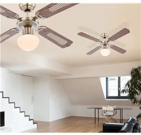 Candelabru Champion 0309, cu ventilator, 1xE27, alama+maro, IP20, Globo