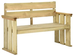 vidaXL Bancă de grădină, 121 cm, lemn de pin tratat