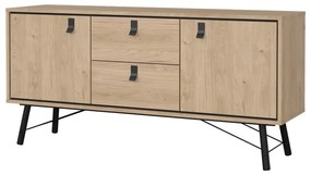 Comodă în culoare naturală cu aspect de lemn de stejar 150x72x40 cm Ry – Tvilum
