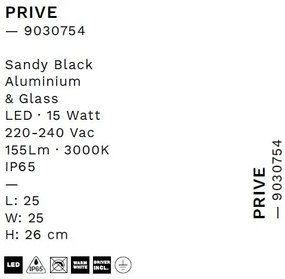 Mini Stalp LED iluminat exterior decorativ, IP65, PRIVE H 26cm