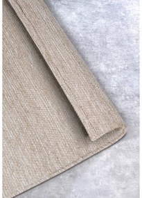 Covor bej țesut manual din amestesc de lână 80x150 cm Pradesh Linen White – Elle Decoration