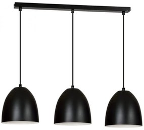 Lustra cu pendule metalice stil industrial LENOX 3 negru/alb