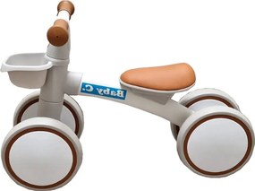 Trotineta fara pedale pentru copii Baby Care™ Balance Bike X12, Cu cosulet de depozitare, 4 Roti din spuma cauciucata EVA, Sa din piele ecologica,