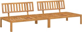 vidaXL Set canapele mijloc paleți de grădină 2 buc. lemn masiv acacia