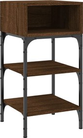 vidaXL Noptieră, stejar maro, 35x34,5x70 cm, lemn compozit