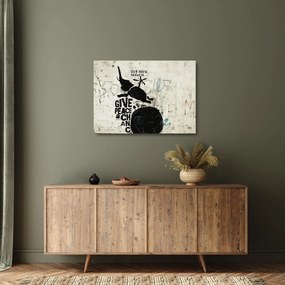 Tablou pe sticlă - Elefant deasupra solului (70x50 cm)