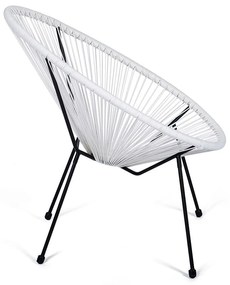 Fotoliu de grădină din ratan artificial Bonami Selection Avocado, alb