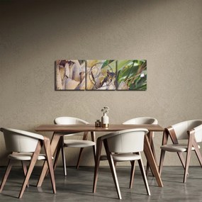 Tablou cu veverița în copaci (cu ceas) (90x30 cm)