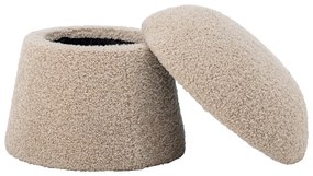 Taburet bej cu tapițerie din țesătură bouclé Bocca – Bloomingville