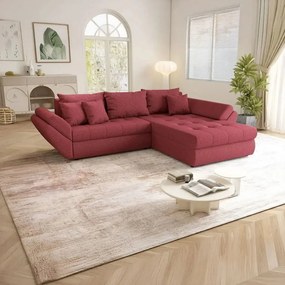 Colțar extensibil dumonde cu ladă de depozitare si sezut confortabil din spuma high-density, Loana Enjoy Winery II 270x185 cm