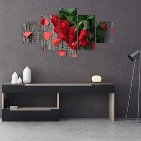 Tablou - cu buchet de flori (125x70 cm), în 40 de alte dimensiuni noi