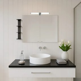 Aplică LED pentru oglindă de baie APA, 6W, 230V, 40 cm, IP44, crom lucios