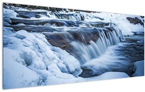 Tablou - Râu iarna (120x50 cm)
