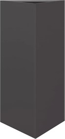 vidaXL Jardinieră de grădină negru, 40x34,5x70 cm, oțel, triunghiulară