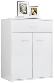 Servanta, alb extralucios, 60x30x75 cm, PAL 1, Alb foarte lucios