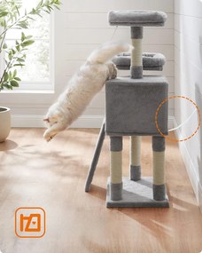 Turn de zgariat pentru pisici TIGER, gri deschis