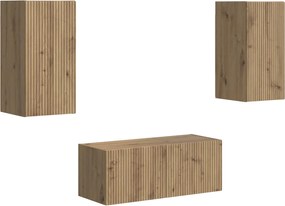 vidaXL Set comodă TV Pe perete 6 pcs Stejar Artizanal Lemn compozit