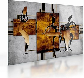 Tablou pe sticlă - Motiv cultura africană (70x50 cm)