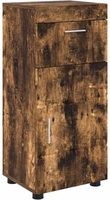 vidaXL Set dulap baie cu sertar TULUM Stejar fumuriu 37 x 31,5 x 82 cm