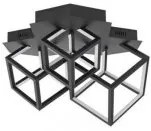 Plafoniera moderna led 110W GABBIA 9818241 NOVA LUCE
