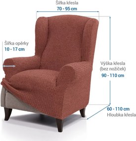 Nueva Textura Huse super elastice RUBINIA cărămizii fotoliu clasic (l. 70 - 95 cm)