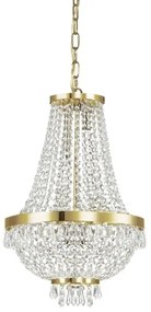 Lustră LED de cristal pe lanț Ideal Lux CAESAR 6xG9/3W/230V d. 38 cm auriu