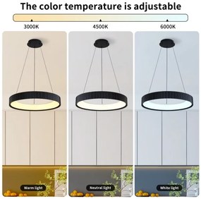 Brilagi FALCON MODERN - lustră LED reglabilă suspendată pe cablu, 54W, 230V, 60 cm, negru, telecomandă inclusă