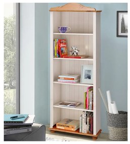 Bibliotecă albă/în culoare naturală din lemn masiv de pin 70x181 cm Ella – Støraa