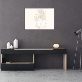 Tablou pe sticlă - Monstru de linie N⁰1 (70x50 cm)