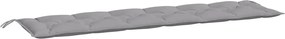 vidaXL Pernă de bancă de grădină, gri, 200x50x7 cm, textil oxford