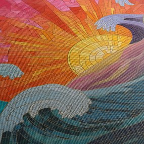 Tablou - Mozaic de valuri (90x60 cm)