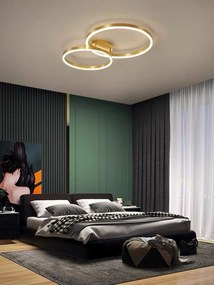 Lustra LED Cu Telecomanda, Elit's, Luz 14 Lux Gold, 40w
