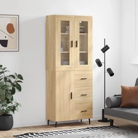 vidaXL Dulap înalt, stejar sonoma, 69,5x34x180 cm, lemn compozit