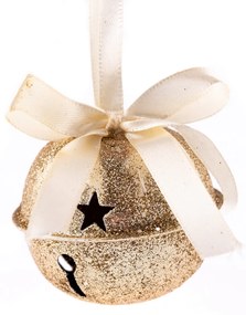 Decorațiune suspendată Clopoțel șampanie, 6 x 6 cm