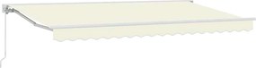 vidaXL Cadru de copertină Crem 400 x 200 cm Poliester cu Acoperire PU