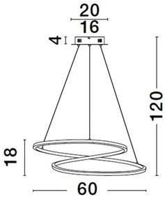 Lustra LED suspendata design modern GIRISH 40W