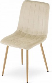 OFERTA Scaun de catifea crem LAVA clasa II