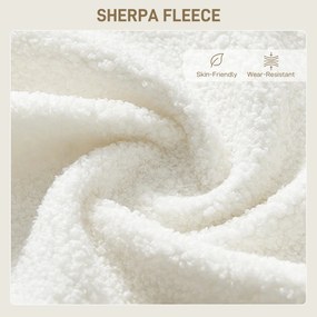 HOMCOM Fotoliu pentru Living în Stil Modern cu Spătar Ergonomic Crem | Aosom Romania