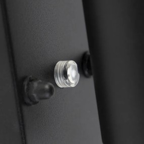 Lampă de perete exterioară neagră cu 2 lumini IP44 cu senzor de întuneric - Duo