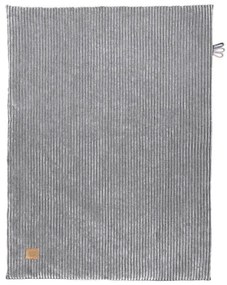 Pătură pentru copii gri din catifea reiată 100x77 cm – Meowbaby