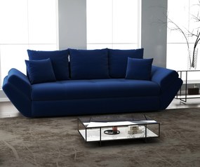Canapea extensibilă dumonde cu ladă de depozitare si sezut confortabil din spuma high-density, Loana Royal Blue 250x100 cm