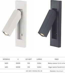 Aplica incastrabila cu spot directionabil GOKOVA negru